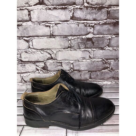 Fly London Black Leather Cap Toe Comfort Lace Up Oxfords Shoes Men Sz 43EU/10M - Picture 14 of 16